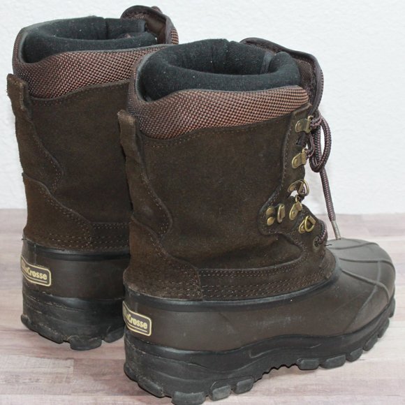 Lacrosse Brown Thinsulate Steel Shank Lace up Duck Boots Size 8 - Picture 3 of 9